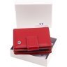Женский кошелек из натуральной кожи красного цвета с удобствами под документы ST Leather 1767312 - 9