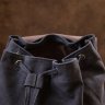 Черный туристический текстильный рюкзак с клапаном на кнопках Vintage (20608)  - 9