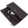Женский кошелек из фактурной кожи черного цвета на кнопке ST Leather 1767412 - 6