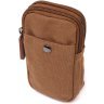 Маленькая мужская сумка-чехол на пояс из коричневого текстиля Vintage 2422225 - 1