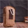 Маленькая мужская сумка-чехол на пояс из коричневого текстиля Vintage 2422225 - 8