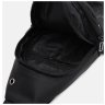 Мужской слинг-рюкзак из плотного текстиля черного цвета с принтом Monsen 71613 - 5