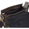 Наплечная мужская сумка-мессенджер вертикального типа из винтажной кожи TARWA (19819) - 8