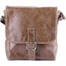 Оригинальная мужская сумка на плечо из коричневой кожи SHVIGEL (00918) - 2