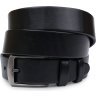 Классический кожаный брючный ремень для мужчин в черном цвете Vintage (2420706) - 1