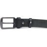 Классический кожаный брючный ремень для мужчин в черном цвете Vintage (2420706) - 3