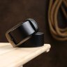Классический кожаный брючный ремень для мужчин в черном цвете Vintage (2420706) - 8