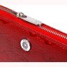 Красный женский крупный кошелек из натуральной кожи с фактурой под змею KARYA (2417070) - 5