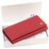 Женский кошелек из зернистой кожи красного цвета с навесным клапаном ST Leather 1767413 - 8