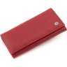 Женский кошелек из зернистой кожи красного цвета с навесным клапаном ST Leather 1767413 - 3
