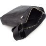 Мужская кожаная сумка-планшет черного цвета с клапаном на магнитах Grande Pelle 67813 - 7