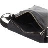 Мужская кожаная сумка-планшет черного цвета с клапаном на магнитах Grande Pelle 67813 - 8
