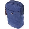 Маленькая мужская сумка-чехол на пояс из синего текстиля Vintage 2422226 - 1