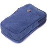 Маленькая мужская сумка-чехол на пояс из синего текстиля Vintage 2422226 - 3