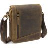 Винтажная мужская сумка через плечо из натуральной кожи светло-коричневого цвета Visconti Messenger Bag 69113 - 1
