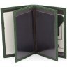 Зеленая компактная обложка для документов двойного сложения из фактурной кожи ST Leather (14006) - 2