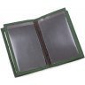 Зеленая компактная обложка для документов двойного сложения из фактурной кожи ST Leather (14006) - 6