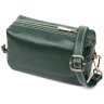 Женская сумочка из натуральной зернистой кожи зеленого цвета с ремешком Vintage 2422277 - 1