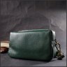 Женская сумочка из натуральной зернистой кожи зеленого цвета с ремешком Vintage 2422277 - 7