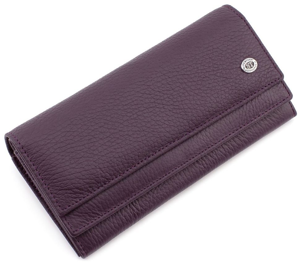 Удобный женский кошелек фиолетового цвета ST Leather (16816)
