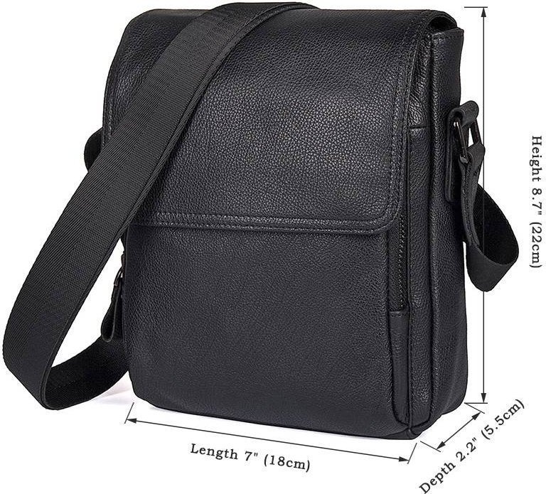 Повседневная мужская наплечная сумка из натуральной кожи VINTAGE STYLE (14545)