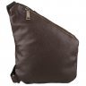 Темно-коричневая мужская сумка-слинг из мягкой кожи флотар TARWA (19673) - 3