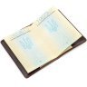 Коричневая обложка на паспорт из натуральной кожи с рисунком карты SHVIGEL (2413946) - 4