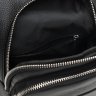 Стильная мужская сумка-рюкзак из фактурной черной кожи Keizer (22090) - 6