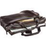 Темно-коричневая мужская сумка под ноутбук и документы из гладкой кожи SHVIGEL (11247) - 3