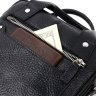 Кожаная вертикальная мужская сумка черного цвета с ручками KARYA (2420900) - 6