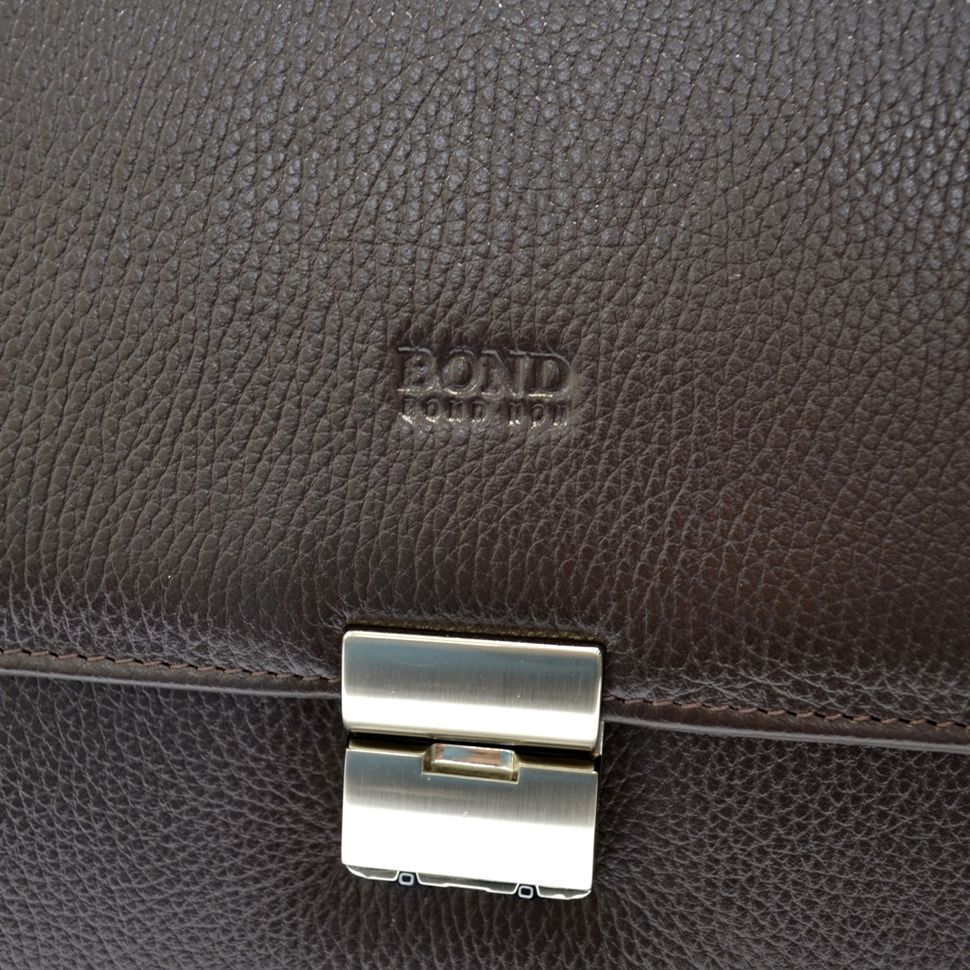 Качественный мужской портфель коричневого цвета - BOND NON (11602)