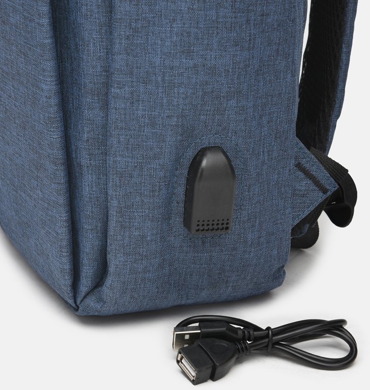Мужской синий рюкзак из полиэстера под деним Monsen (21433)