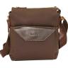 Мужская сумка из натуральной кожи коричневого цвета с плечевым ремнем VATTO (12055) - 1