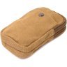 Маленькая мужская сумка-чехол на пояс из текстиля песочного цвета Vintage 2422227 - 3