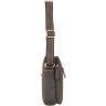 Кожаная мужская сумка-планшет коричневого цвета в стиле винтаж Visconti 69114 - 3