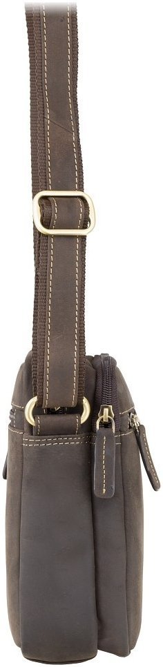 Кожаная мужская сумка-планшет коричневого цвета в стиле винтаж Visconti 69114