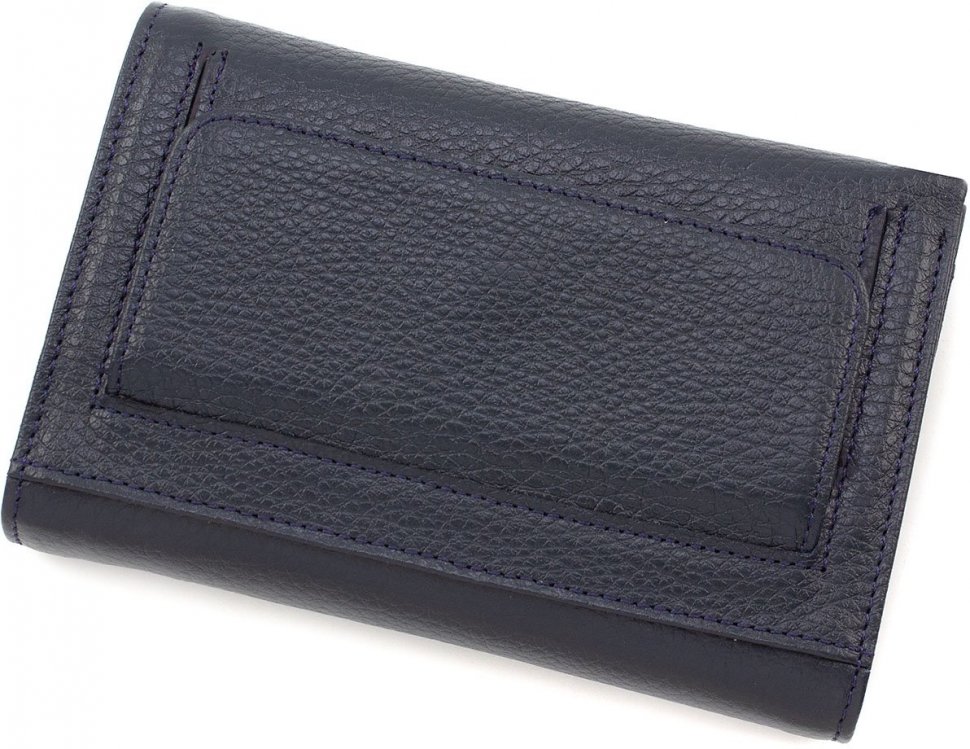 Вместительный женский кошелек темно-синего цвета из натуральной кожи Tony Bellucci (10841)