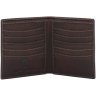 Мужское кожаное портмоне коричневого цвета под купюры и карточки Smith&Canova Romano 69714 - 2