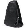 Модная кожаная мужская сумка-слинг с фактурой под змею Vintage (20673) - 2
