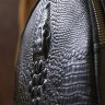Модная кожаная мужская сумка-слинг с фактурой под змею Vintage (20673) - 7