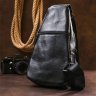 Модная кожаная мужская сумка-слинг с фактурой под змею Vintage (20673) - 8