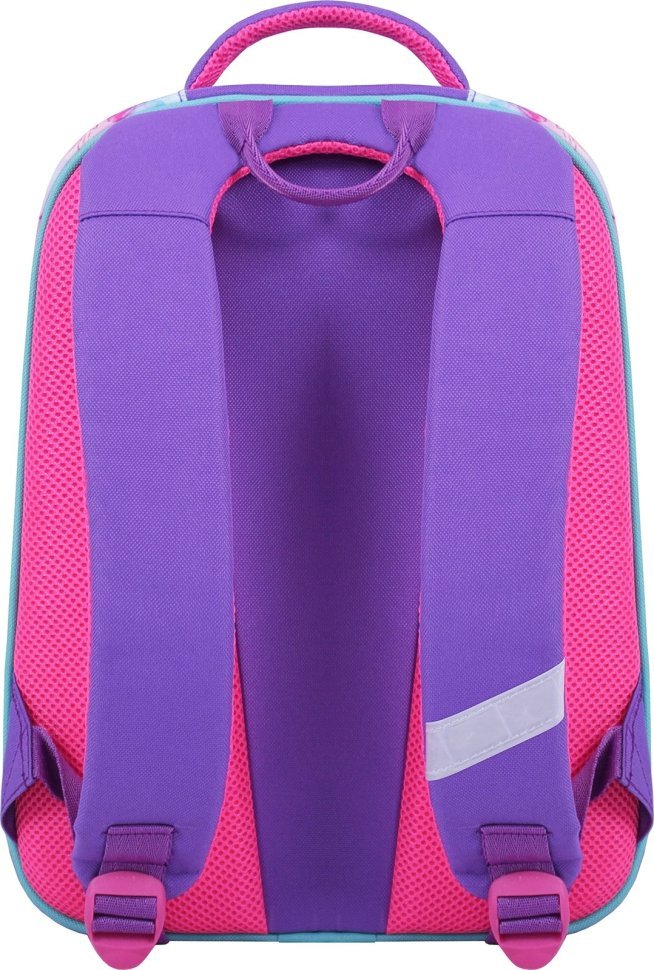 Фиолетовый школьный рюкзак для девочек из текстиля с принтом Bagland (53815)