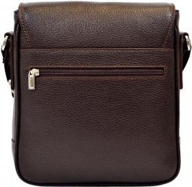 Темно-коричневая сумка на плечо из натуральной кожи Desisan (420-09) - 2