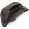 Темно-коричневая мужская сумка на пояс из винтажной кожи Visconti 69015 - 5