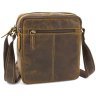 Мужская сумка-планшет через плечо из винтажной кожи светло-коричневого цвета Visconti 69115 - 1