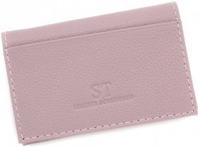 Темно-розовая женская обложка для документов маленького размера из натуральной кожи ST Leather (14004)