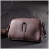 Темно-розовая женская сумка-кроссбоди из натуральной кожи на два отделения Vintage 2422279 - 7