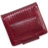 Лакированный женский кошелек красного цвета из натуральной кожи с тиснением ST Leather 70816 - 3