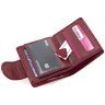 Лакированный женский кошелек красного цвета из натуральной кожи с тиснением ST Leather 70816 - 6