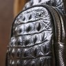 Современная кожаная мужская сумка-рюкзак с фактурой под крокодила Vintage (20674) - 6